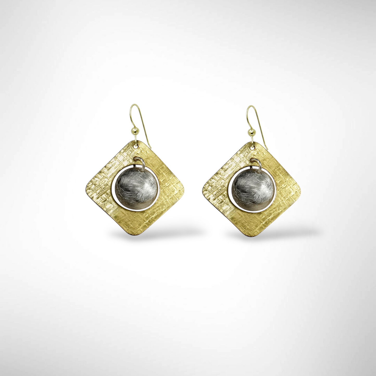 FLOAT Two Piece Square and Floating Circle Earrings