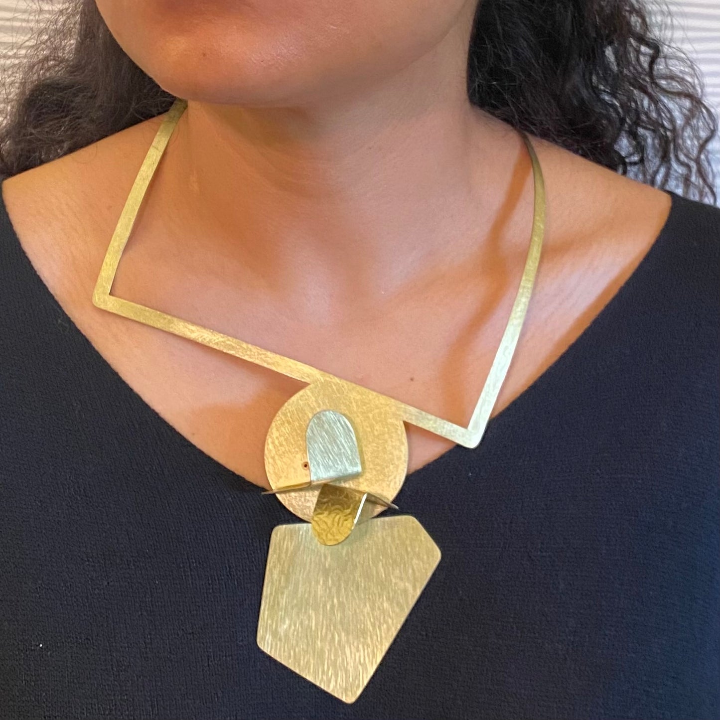 FIGURE | REFLECT 1 Abstract Interchangeable Gold-Tone Necklace