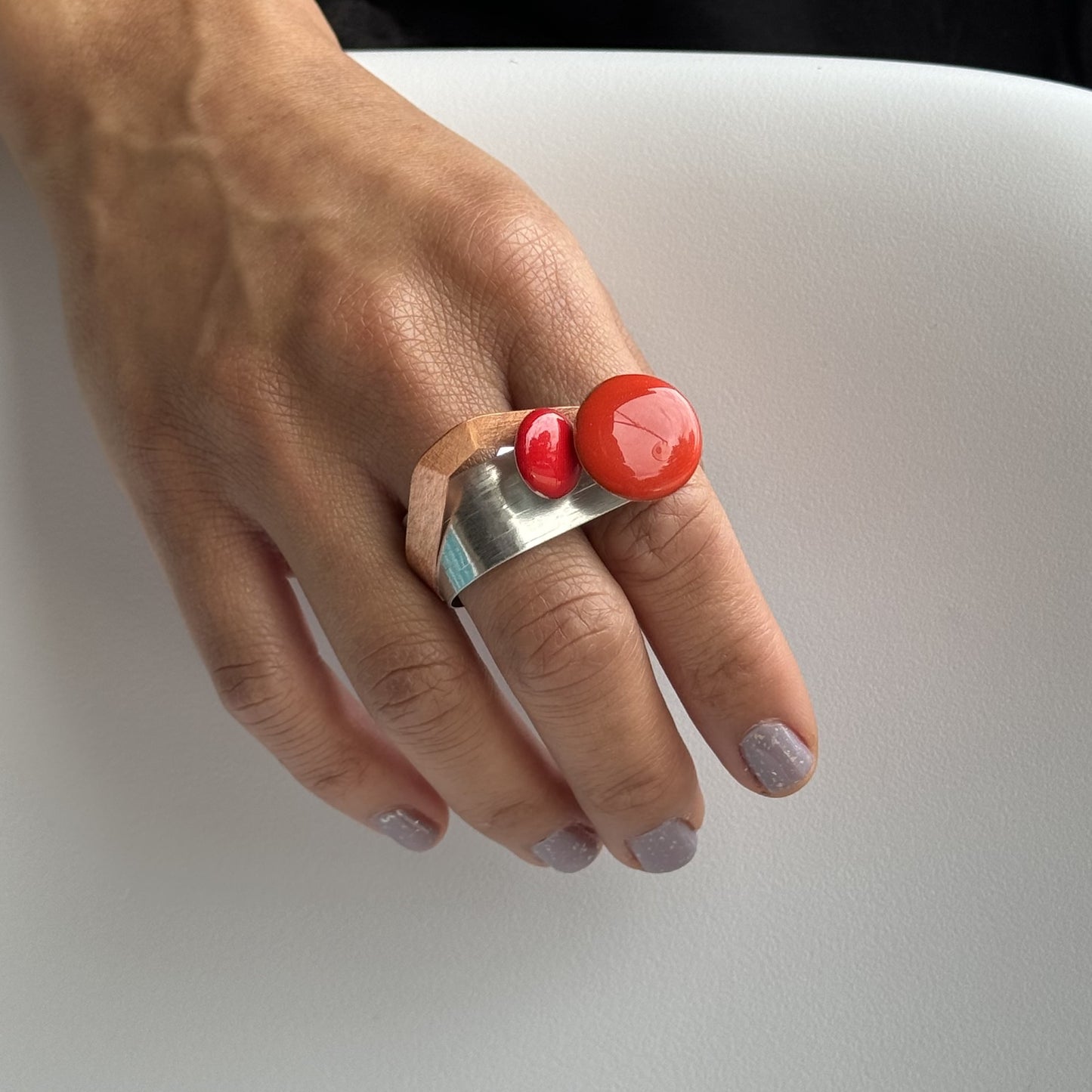 SPROUT 1 Cross Finger Statement Ring from the HARVEST Collection