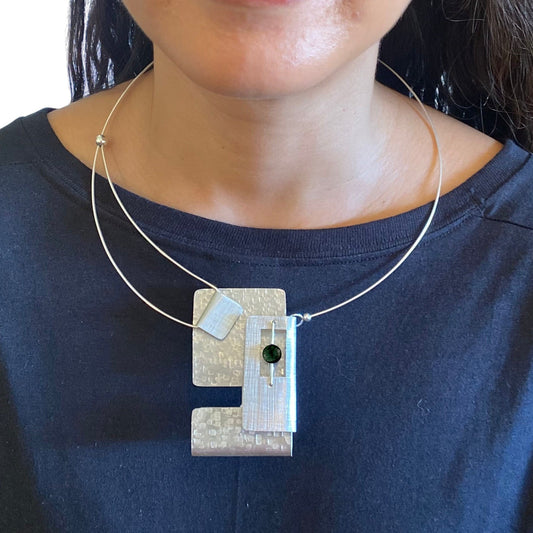 BOOK 3 Geometric Statement Pendant Necklace