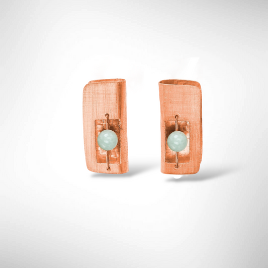 BOOK Long Rectangular Sculptural Post Earrings