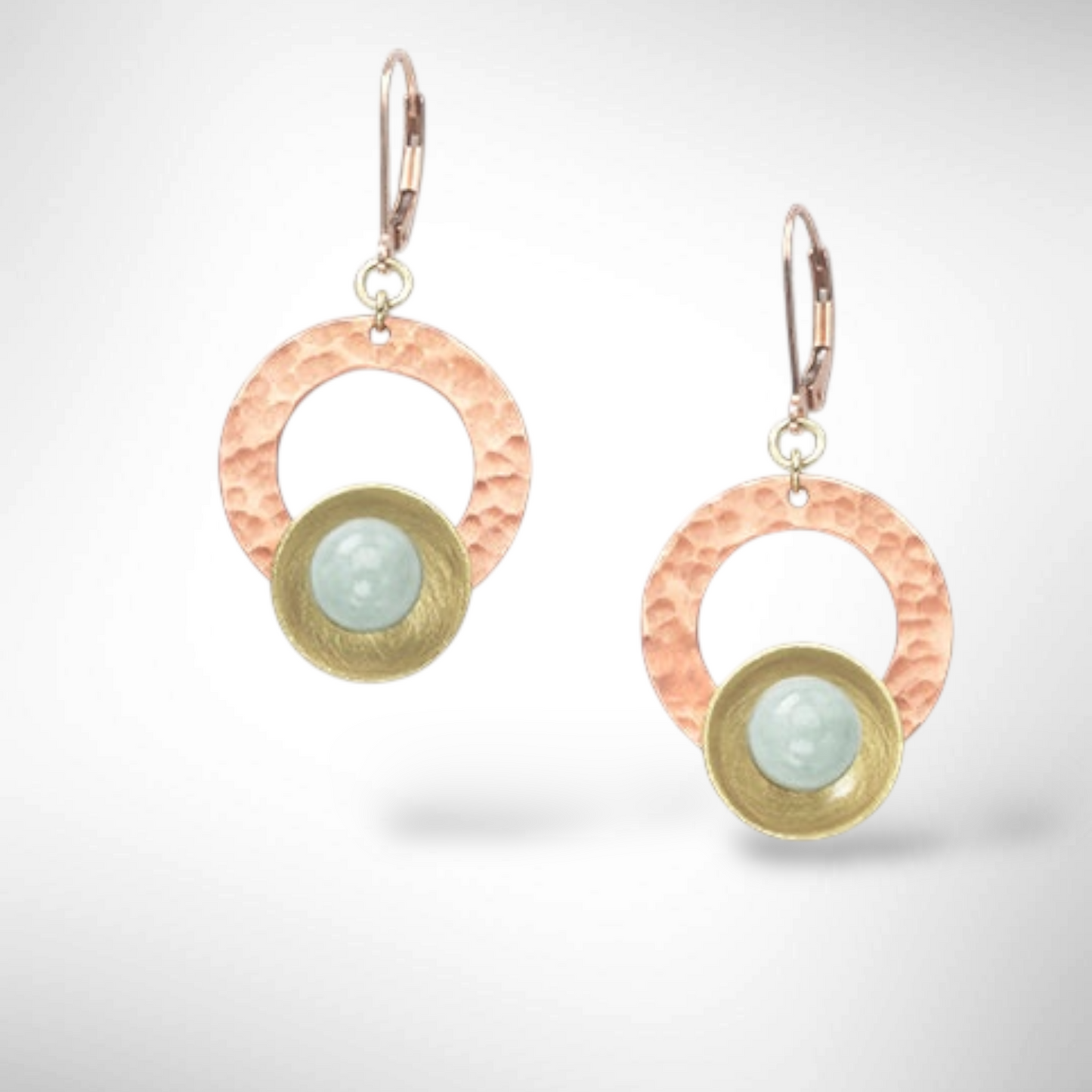 TIDE Popular Mixed Metal Dangle Earrings with Metal and Accent Bead Options from the SCULPTURAL Collection