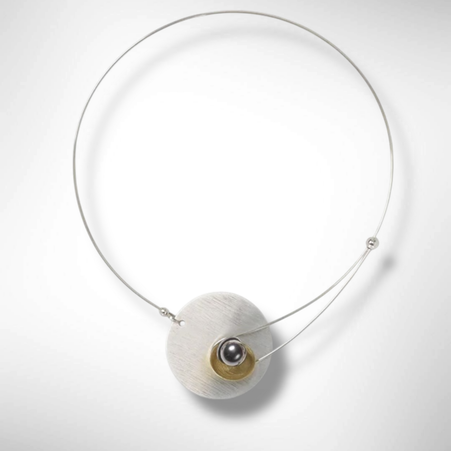 SOLSTICE Centerpiece Aluminum or Brass Necklace