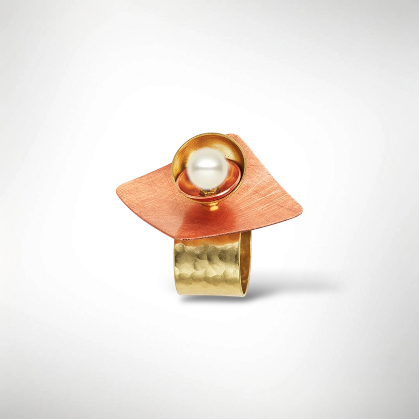 ECLECTICA | GRAIN Angular Ring-Adjustable Simulated Pearl