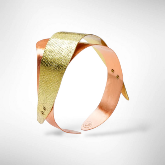 SWELL - Ocean Wave Inspired Multidimentional Aluminum Cuff with metal options from the WATER Collection