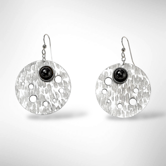 BAY Ocean Inspired Foaming Wave Dangle Earrings with Simulated Pearl from the WATER Collection
