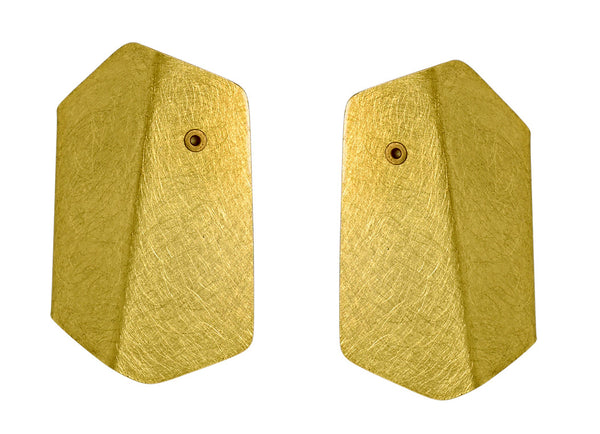 WONDER 3 Tri-Fold Multi-Directional Abstract Post Earrings from the FIGURE Collection