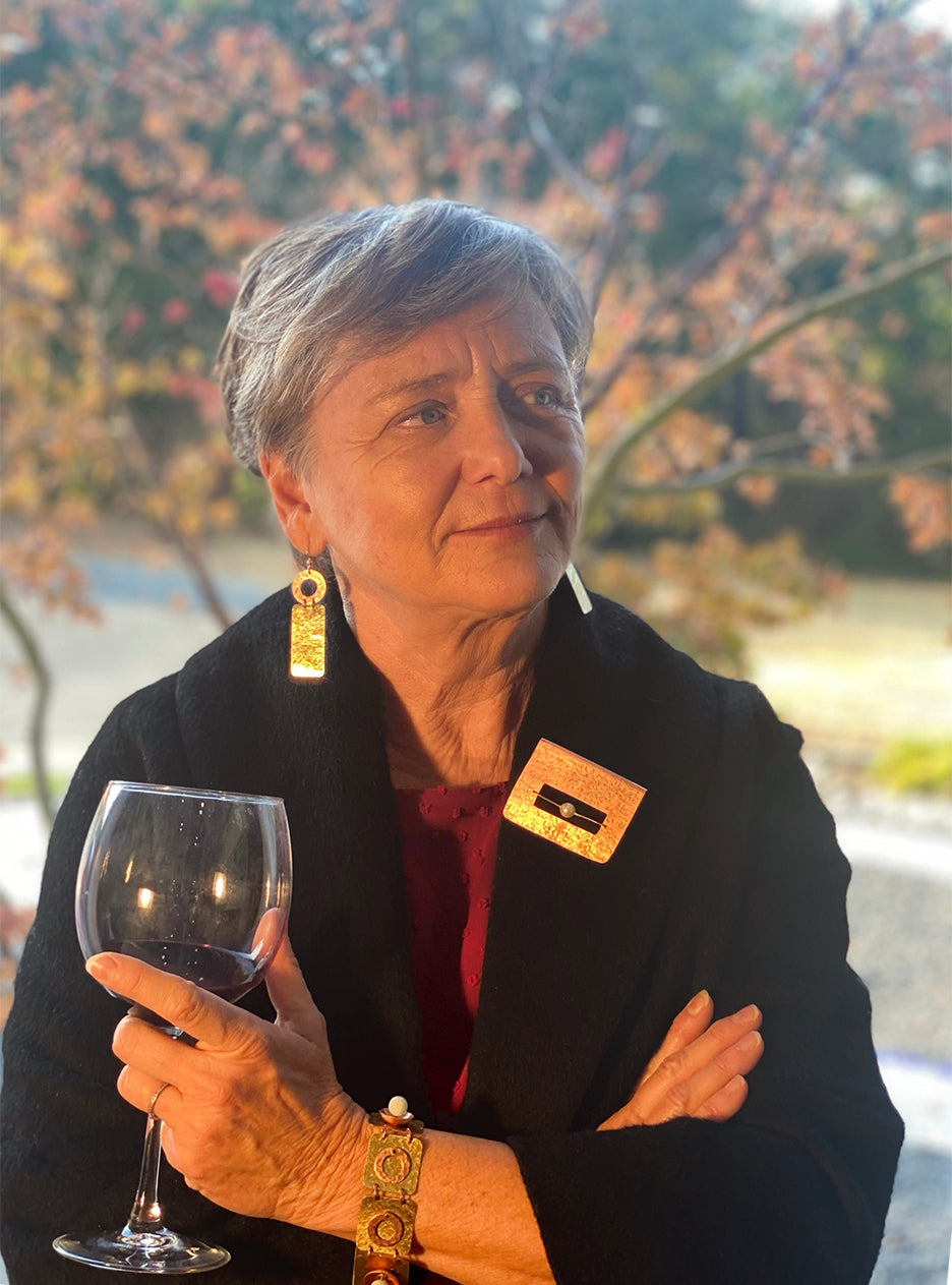 SWAY Everyday Disc and Rectangle Metal Dangle Earrings