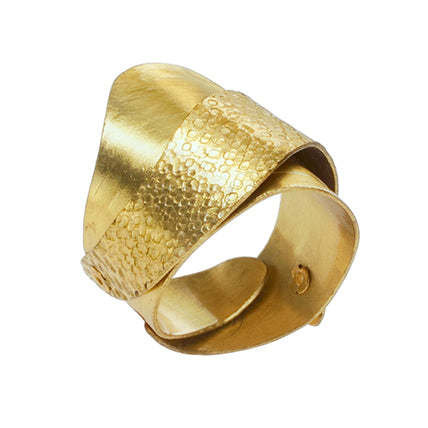 SWELL - Overlapping Wave Band Style Ring from the WATER Collection