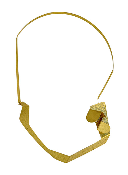 REFLECT 2 Expressive Angular Gold-Tone Necklace from the FIGURE Collection