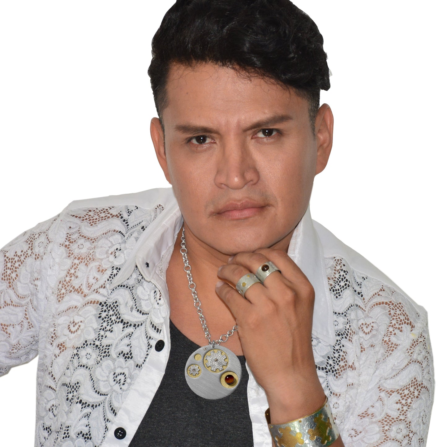 CHILL Unisex Mixed Metal Adjustable Band from the MACHINE Collection