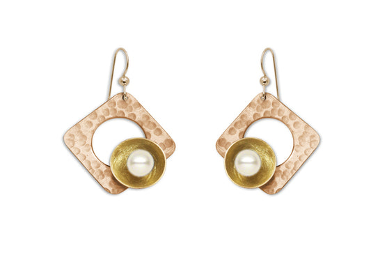 EVERYDAY | GROW Angular Hammered Metal with Simulated Pearl