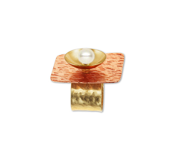 DANCE Square flat Ring-Adjustable, Accent Bead Options