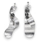VIBE 1 Wavy Dangle Post Earrings from the SOUND Collection with Simulated Pearls