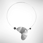 DECIBEL 2 Understated Focal Necklace from the SOUND Collection with Simulated Pearls