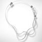 VIBE 3 An Up-Do Delicate Wavy Necklace from the SOUND Collection with Simulated Pearls