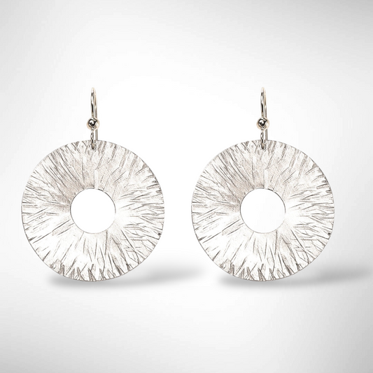 BURST LARGE Dramatic Disc Earrings explode with style