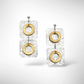 DANCE LONG Double Square Rectangular Post Dangle Earring