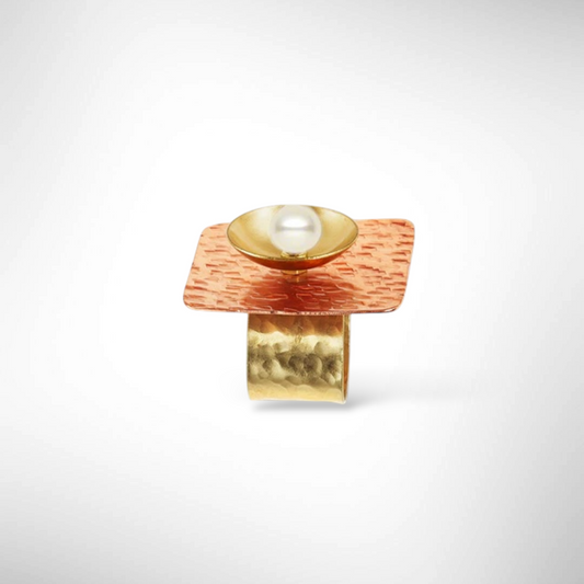 DANCE Square flat Ring-Adjustable, Accent Bead Options