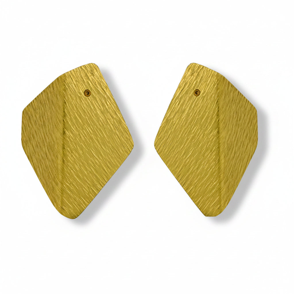 FIGURE | WONDER 1 Dramatic Wrap Around Abstract Brass Earrings