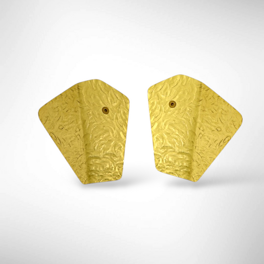 WONDER 2 Large Flattering Multi-Directional Abstract Post Earrings from the FIGURE Collection