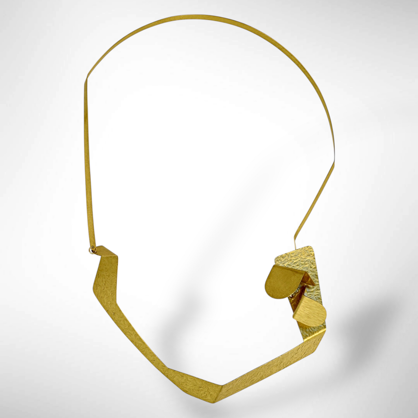 REFLECT 2 Expressive Angular Gold-Tone Necklace from the FIGURE Collection