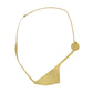 FIGURE | SHARE 2 Flat Brass Angular Contemporary Necklace