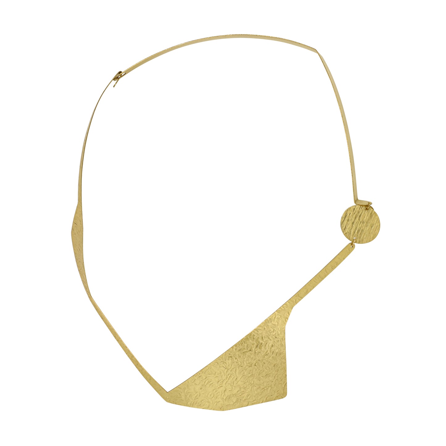 FIGURE | SHARE 2 Flat Brass Angular Contemporary Necklace