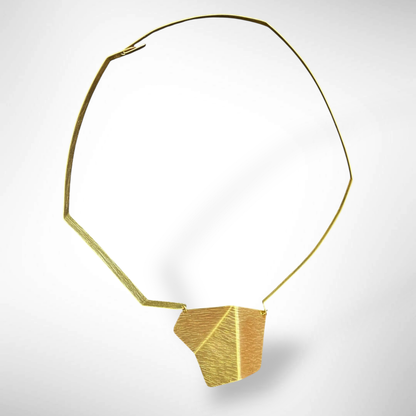 WONDER 2 Folded Metal Centerpiece Necklace from the FIGURE Collection