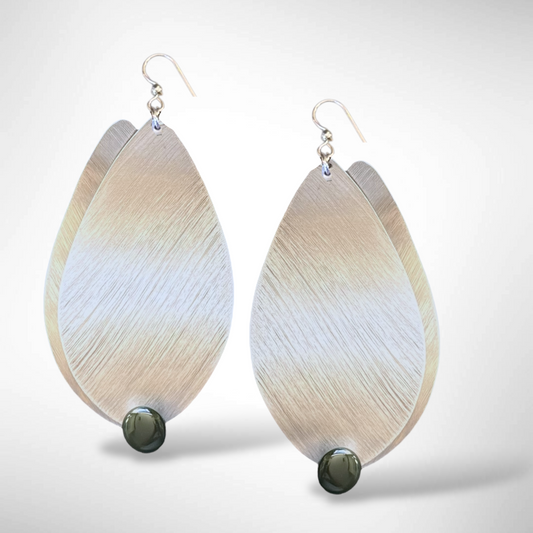 FICA1 Large falling leaf earrings