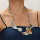 BUBBLES | FLOAT 3 Tri-Metal Bubble Necklace, Aluminum Brass Copper, Interchangeable Design