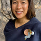 BUBBLES | TICKLE 1 Large Tri Metal Multi Circle Pin