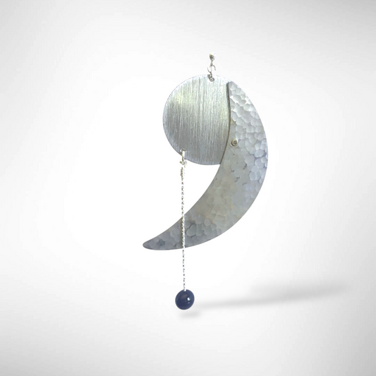 FIRST MOON -Long Statement Earring from the Lunar Collection