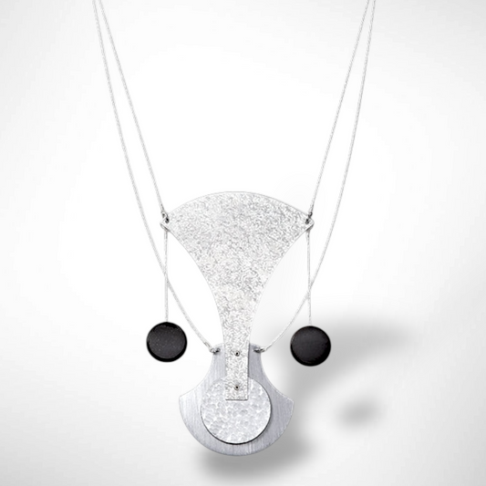 SUPER MOON Lunar Necklace w/Onyx