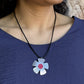 POPPY Adjustable Aluminum Flower Necklace with Red Center