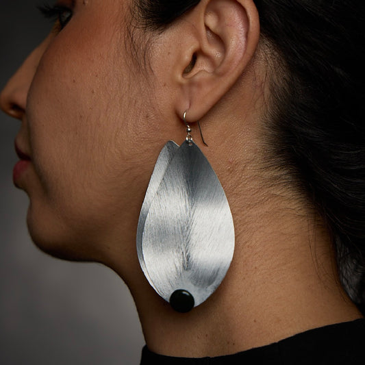 FICA1 Large falling leaf earrings