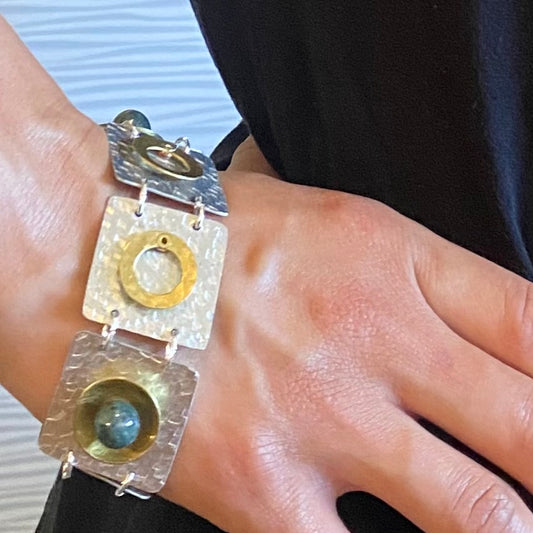 DANCE Mixed Metal Flat Linked Bracelet