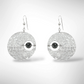 AXIS Contemporary Celestial Inspired Dangle Earrings with Suspended Stone from the LIMINAL Collection
