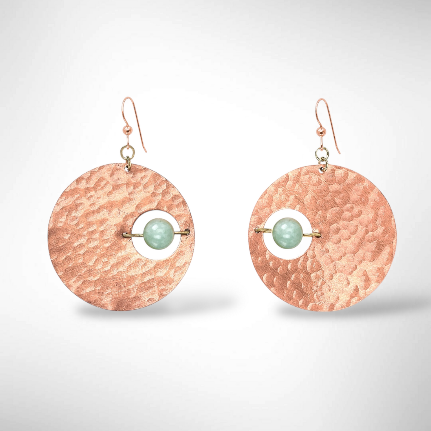 AXIS Contemporary Celestial Inspired Dangle Earrings with Suspended Stone from the LIMINAL Collection