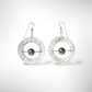 AXIS SMALL Contemporary Every Day Dangle Earrings with Suspended Stone from the LIMINAL Collection