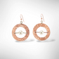 AXIS SMALL Contemporary Every Day Dangle Earrings with Suspended Stone from the LIMINAL Collection