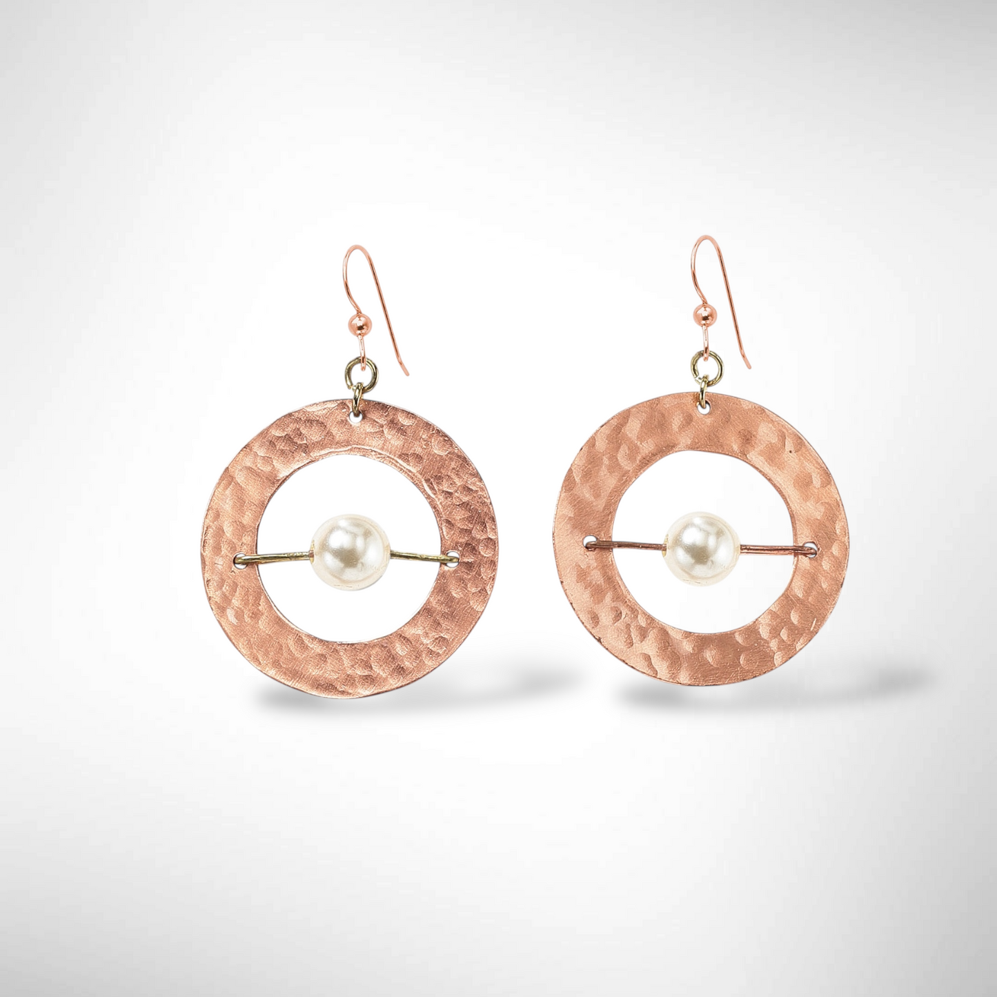 AXIS SMALL Contemporary Every Day Dangle Earrings with Suspended Stone from the LIMINAL Collection