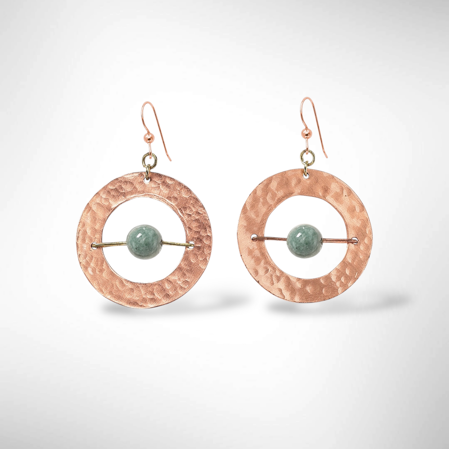 AXIS SMALL Contemporary Every Day Dangle Earrings with Suspended Stone from the LIMINAL Collection