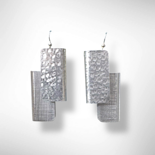 BOOK2 Double Rectangle Statement Earrings from the SCULPTURAL Collection