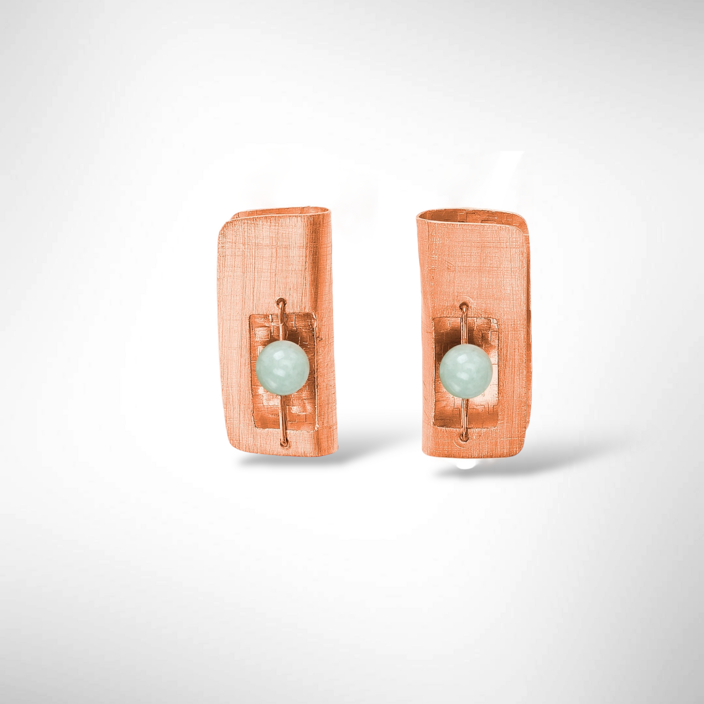 BOOK Long Rectangular Sculptural Post Earrings