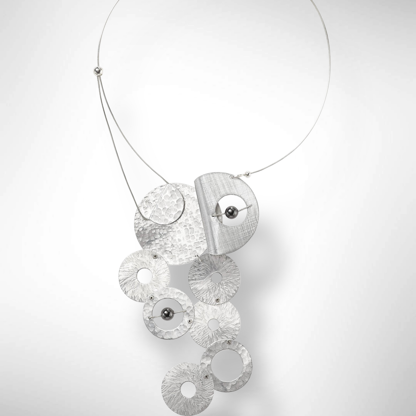 AXIS 8 Large Metal Focal Statement Necklace