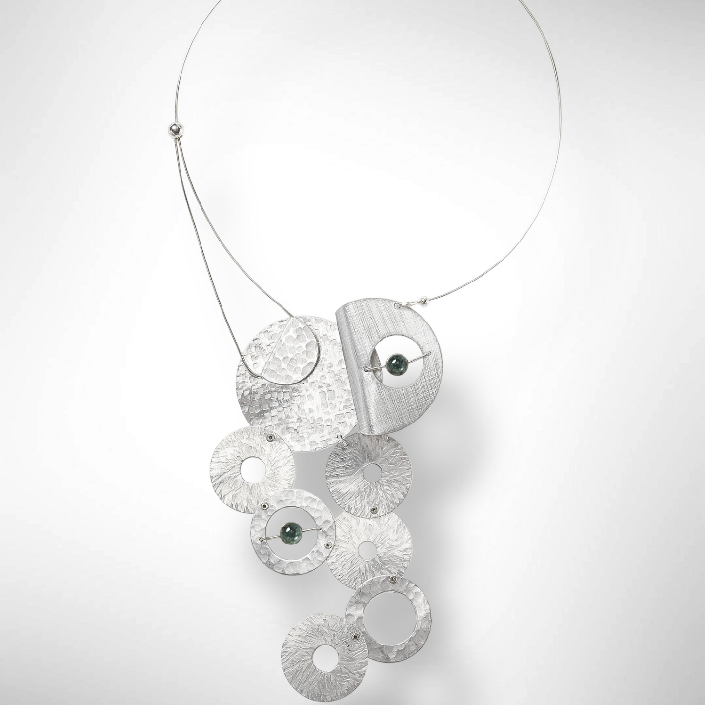 AXIS 8 Large Metal Focal Statement Necklace