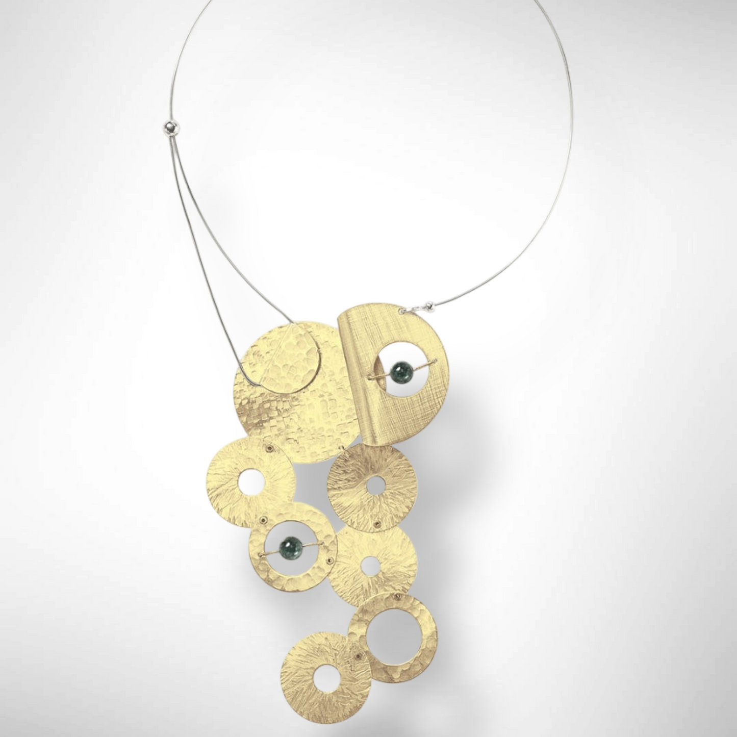 AXIS 8 Large Metal Focal Statement Necklace