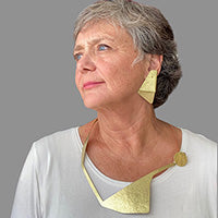 SHARE 2 Flat Angular Contemporary Necklace from the FIGURE Collection