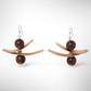 OLIVIA Zig Zag Metal and Sustainably Harvested Wood Earrings